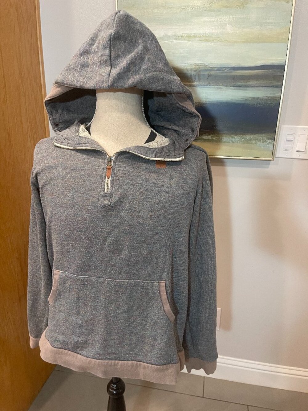 Roark Gray & Multicolor 1/4 Zip Sweater _ Large_ Fall Outdoor Gorpcore